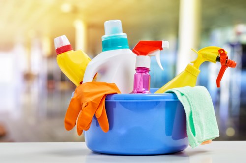 Local cleaners preparing a Hammersmith flat for final inspection