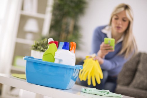 Local deep cleaning team working in a Hammersmith property