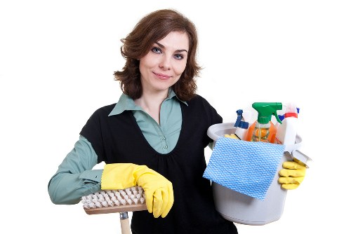 Local cleaning team working in a Hammersmith apartment building